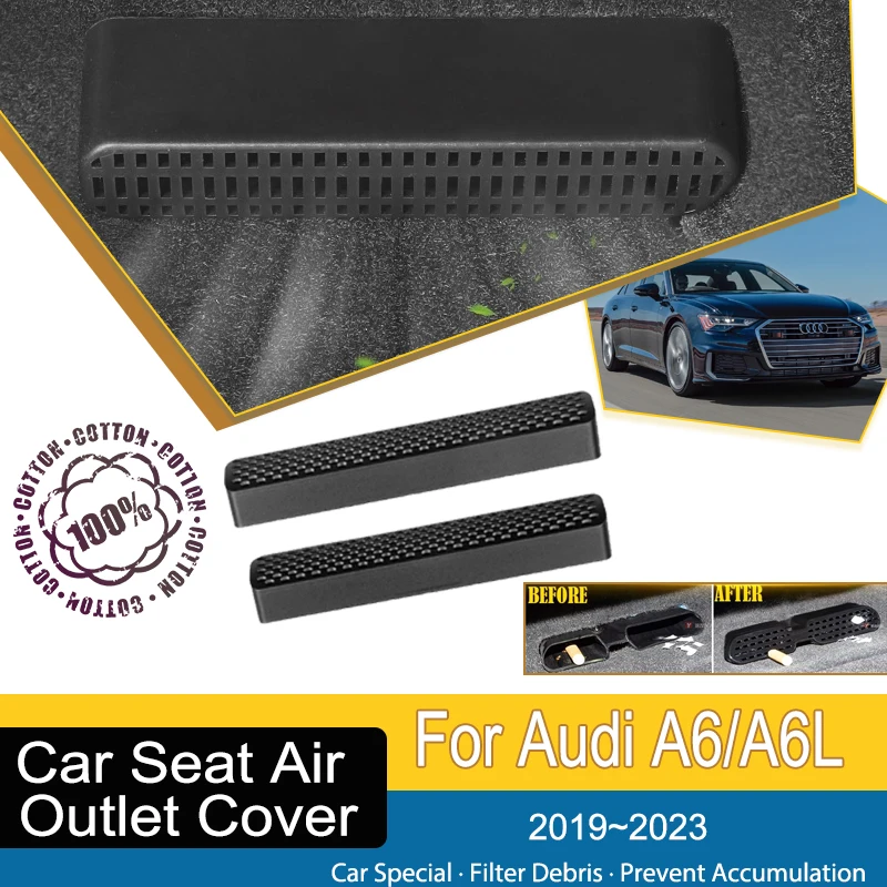 

Car Air Exhaust Covers For Audi A6 A6L C8 A7 2019 2020 2021 2022 2023 Anti-Clogging Under Seat Outler Mouldings Auto Accessories