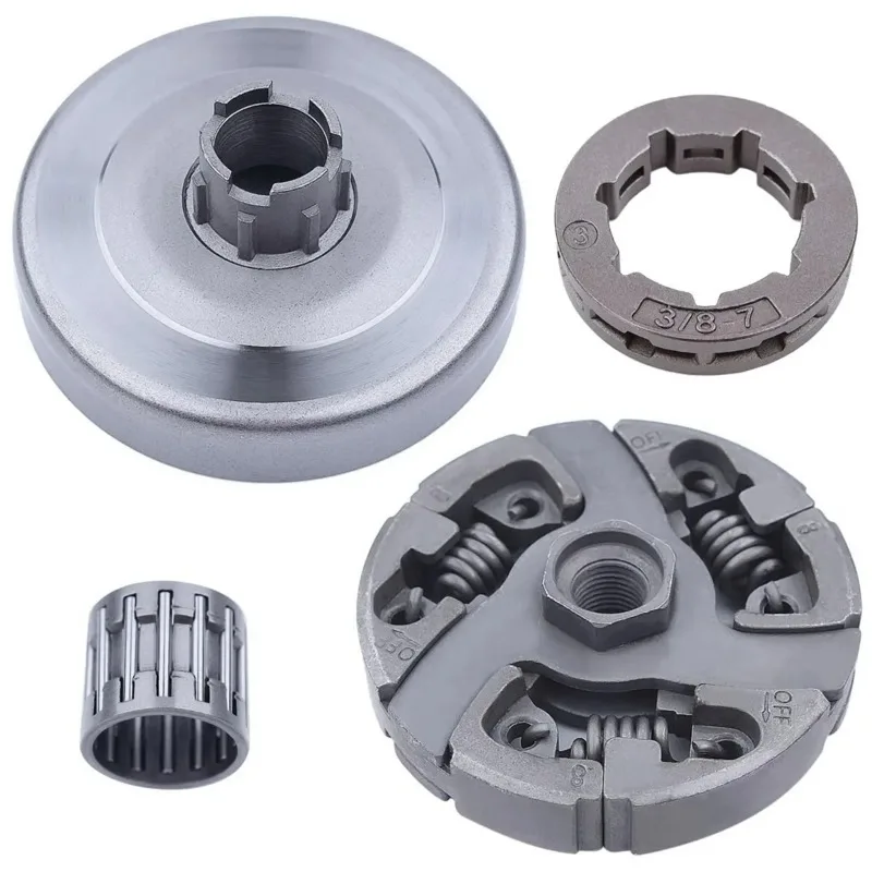 

3/8-7T Clutch Drum Rim Sprocket Bearing Kit ABKO Fit Husqvarna 3120 394XP 395XP 3120XP Jonsered 2094 2095 Chainsaw OEM 503701501