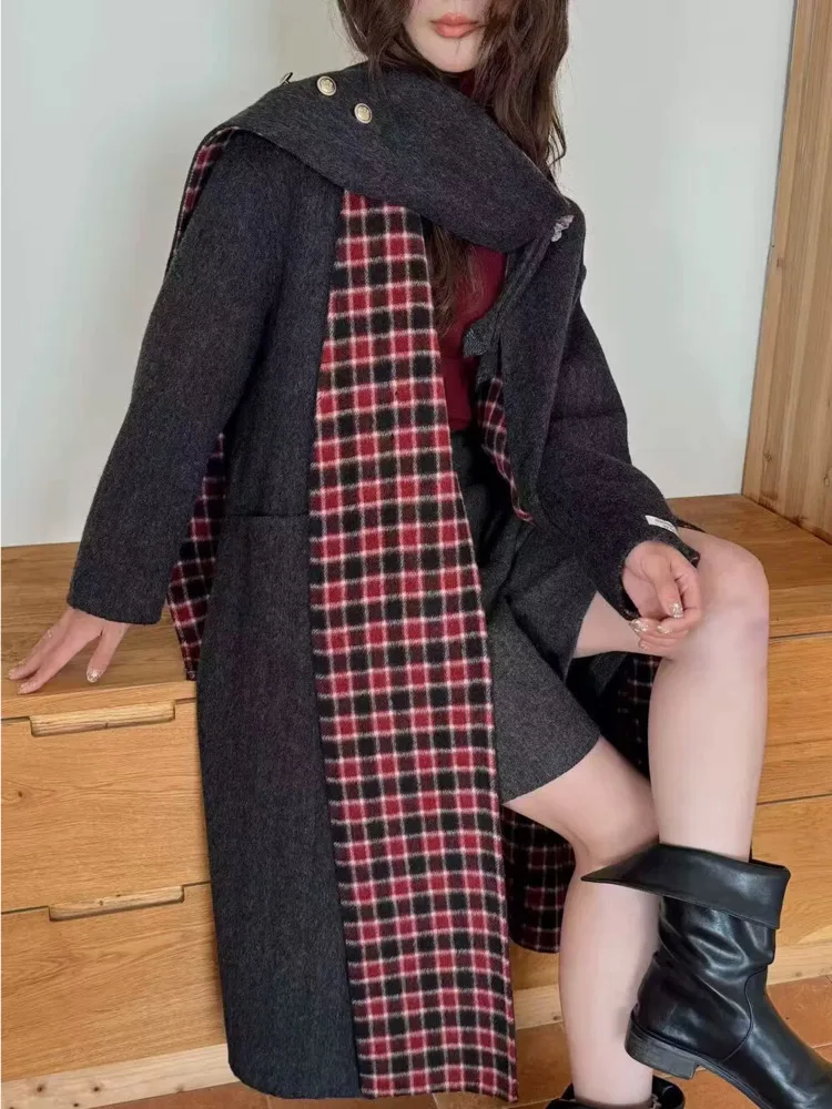 BJTZ 2025 معطف نسائي جديد من الصوف ذو طبقات مصمم خصيصًا معطف شتوي غير رسمي أنيق وبسيط ومريح #6