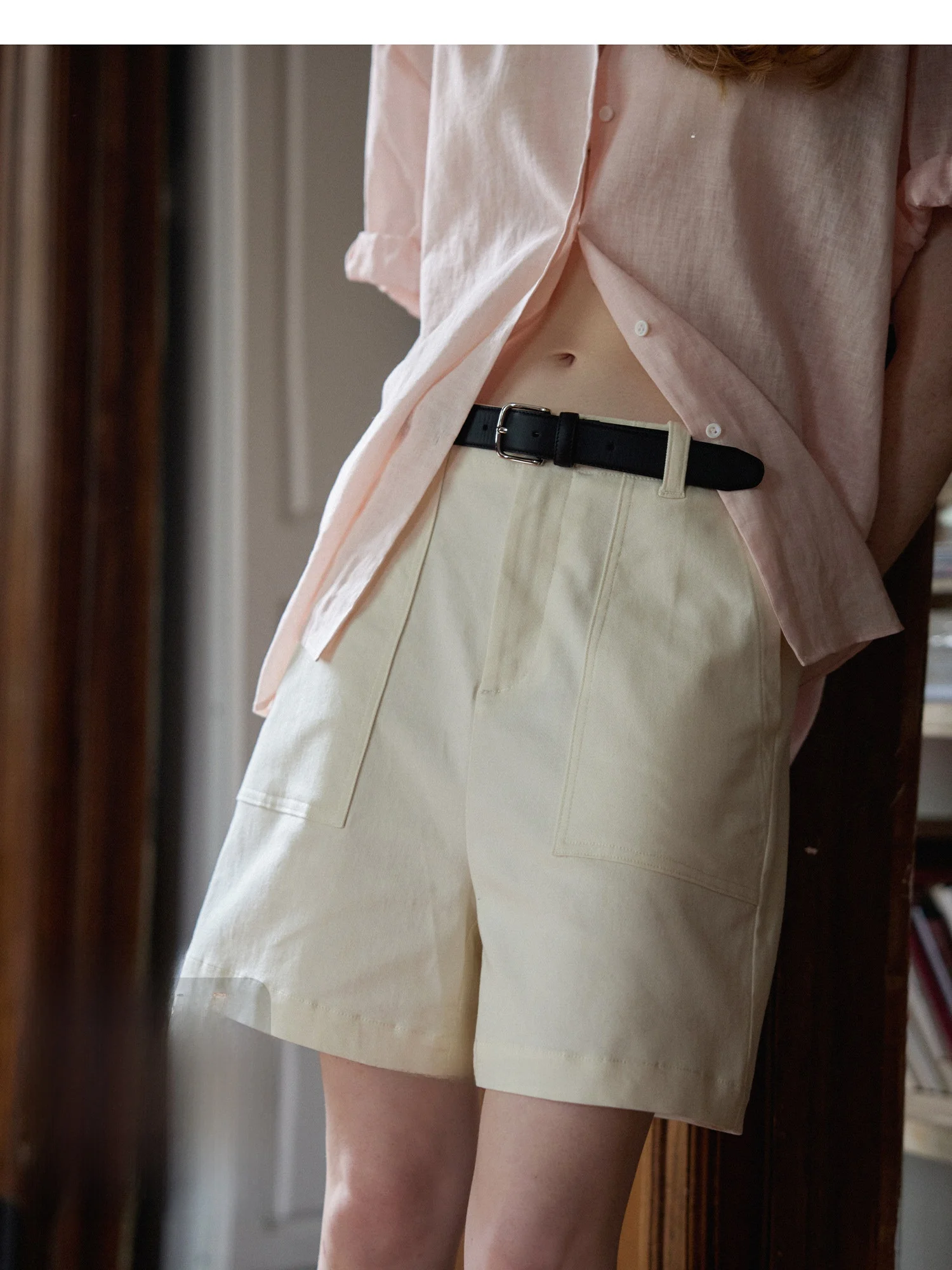 

Nice People 2025SS Cotton Denim Snowflake Crt Large ket Small A-Line Versatile orts Artistic Commute Sle Casual Pants