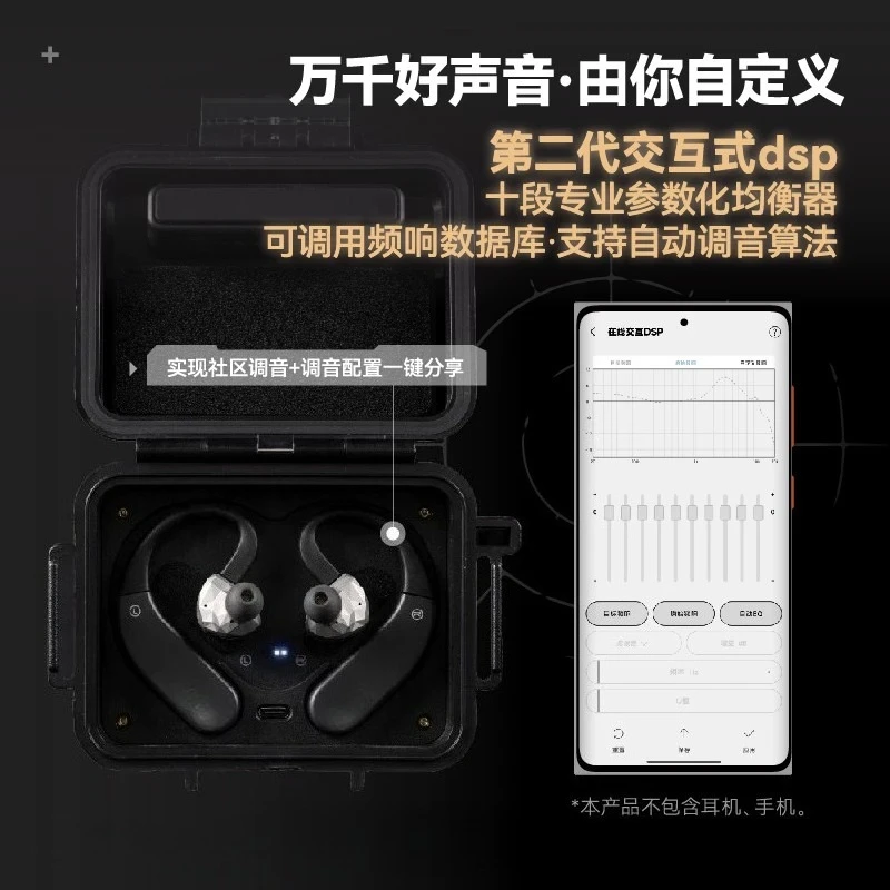 EVO2 HiFi True Wireless Ear‑Hook DAC Amp Module Bluetooth 6.0 LDAC LE Audio LHDC‑V 10‑Band Parametric EQ For IEM Earphones image 4
