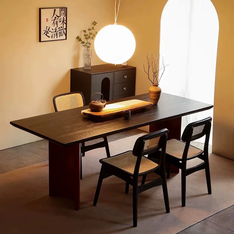 

For Nordic Retro Design Luxury Hotel Wooden Dining Table Villa Dining Room for Home for Restaurant & Living Room