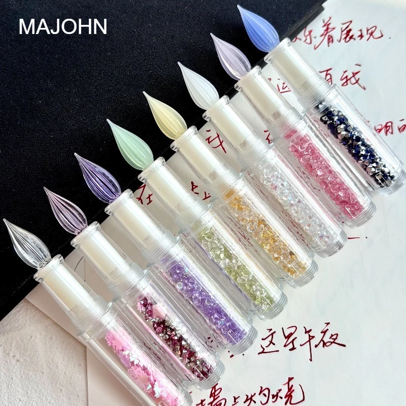 MAJOHN Wancai Mini 2.0 Transparent Pocket-Size Dip Pen Glass Dip Pen Nib Pen Stationery School Office Supplies