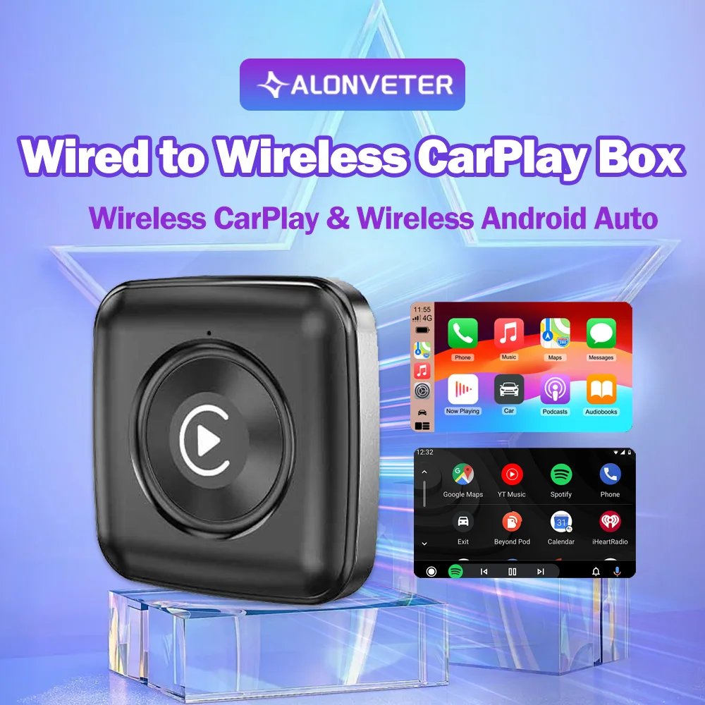 

CarPlay Wired to Wireless Mini Carplay Ai Box Android Auto Adapter Cortex A7 5.8GHz WiFi For Built-in CarPlay Original Vehicle