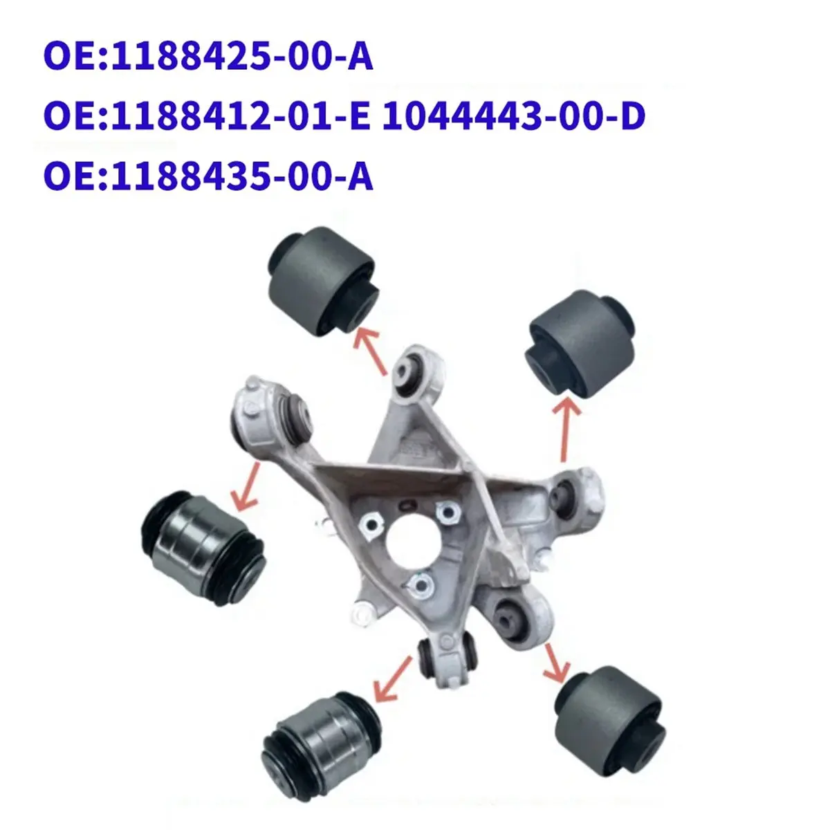 #82A Rear Steering Knuckle Bushing Kit for Tesla Model 3 Model Y,Rear Steering Knuckle Bushing,(Metal)