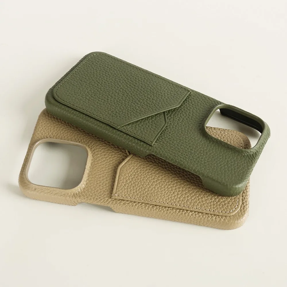 Luxury For iphone16 Pro Max Case Genuine Leather Cases With Card Holder Slot For iphone 14Pro 13 12 11 Shell Phone Cover Fundas