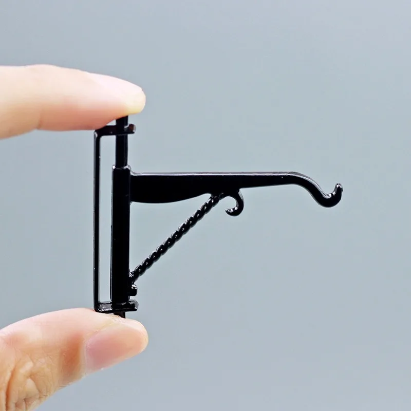 Retro Copper Black White Mini Hook Figurines, Dollhouse Mini Hardware Accessories, Simulation Tiny Hooks for Mini Home Decor