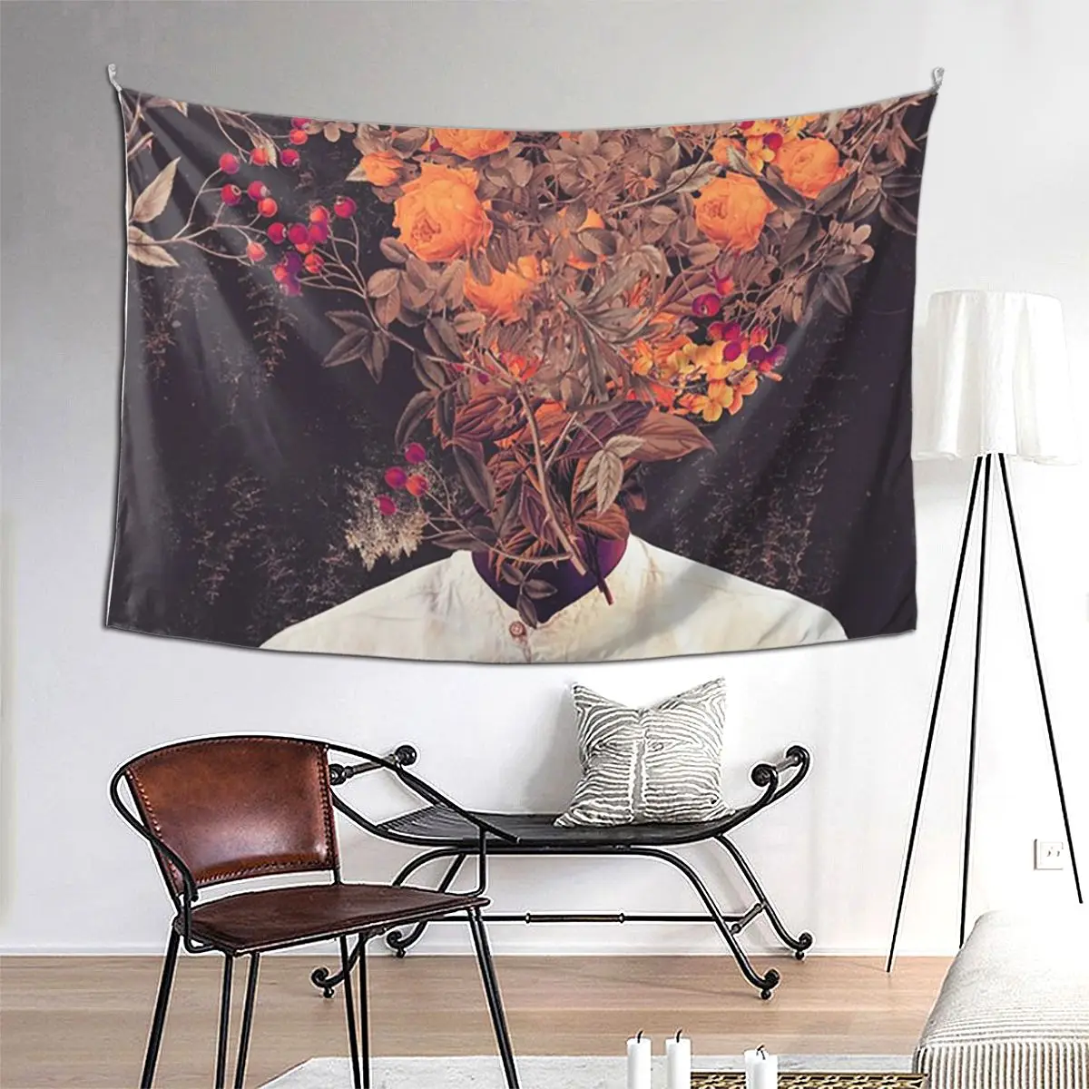 

Bloom Tapestry Art Wall Hanging Aesthetic Home Decor Tapestries for Living Room Bedroom Dorm Room