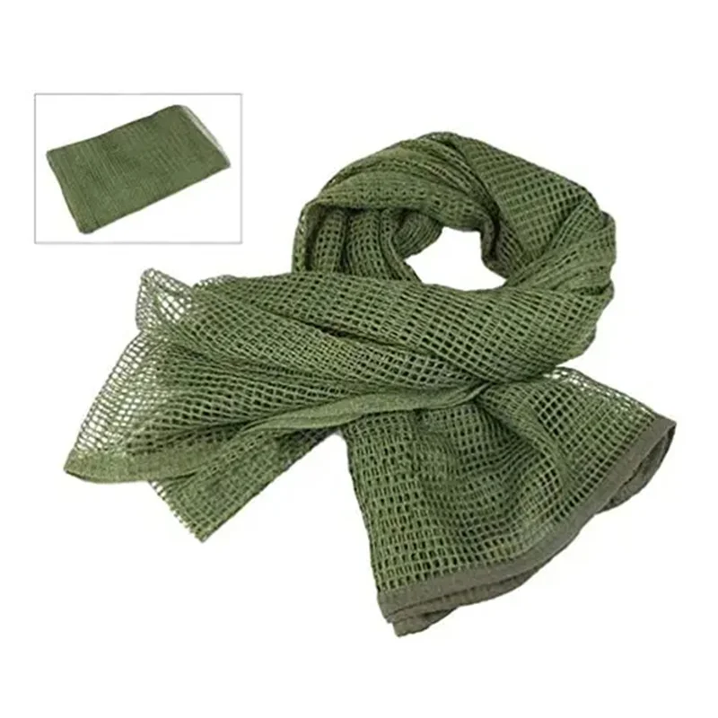 Camouflage Netting Mesh Net Camo Scarf for Wargame Sports Hunting Shooting Wild Photography Sniper Camo Mesh Scarves