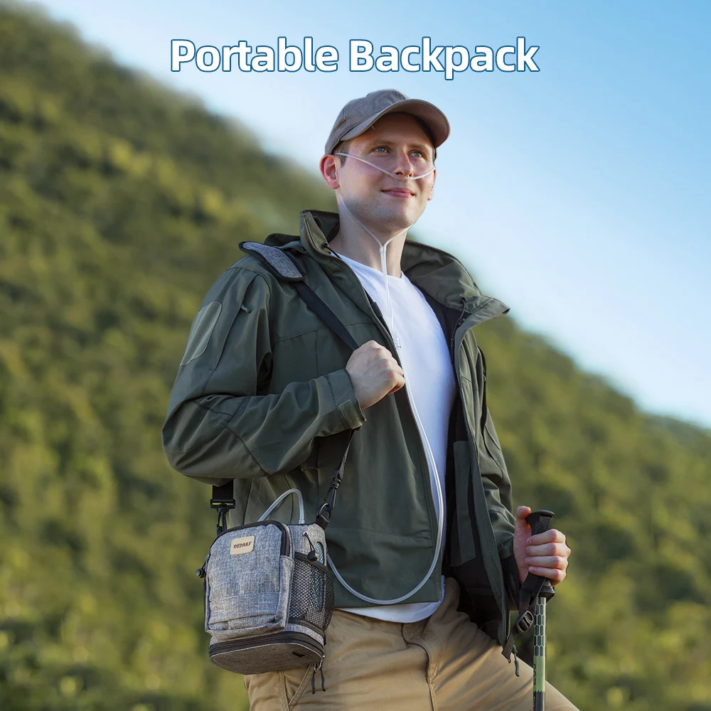 DEDAKJ Mini Home Portable Oxygen Concentrator High Concentration Oxygen Generator Machine With Battery for Travel Car Use 2sw 1a