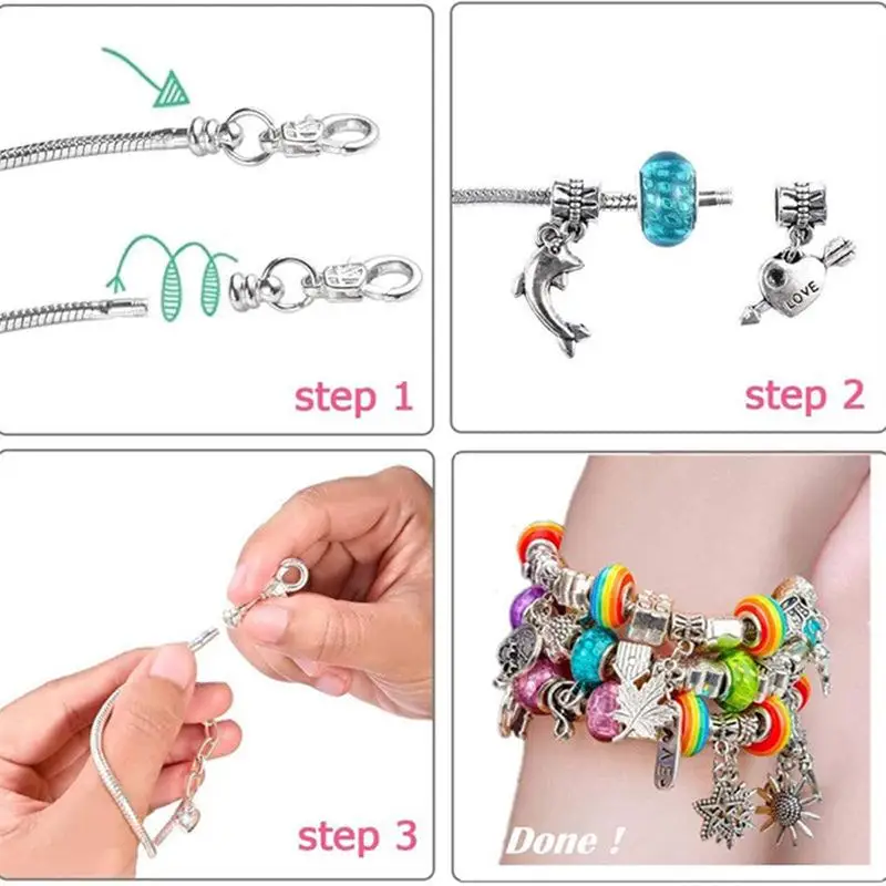 Bedelarmband Maken Kit Kleurrijke Sieraden Armband String Maker Kit Kralen Maken Kit Veelzijdige Sieraden Kralen Kit Kids Sieraden