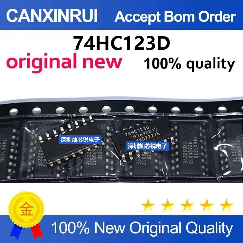 (5-100pieces)Brand new original 74HC123D SMD SOP16 Dual Retriggerable Monostable Multivibrator
