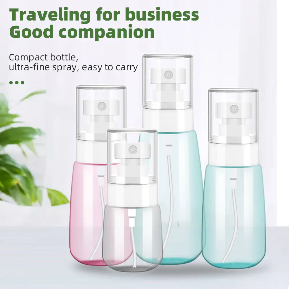 Flacone Spray da 30/60/100ml flacone diviso flaconi da viaggio riutilizzabili con coperchi per contenitori cosmetici per imballaggio di liquidi alcolici