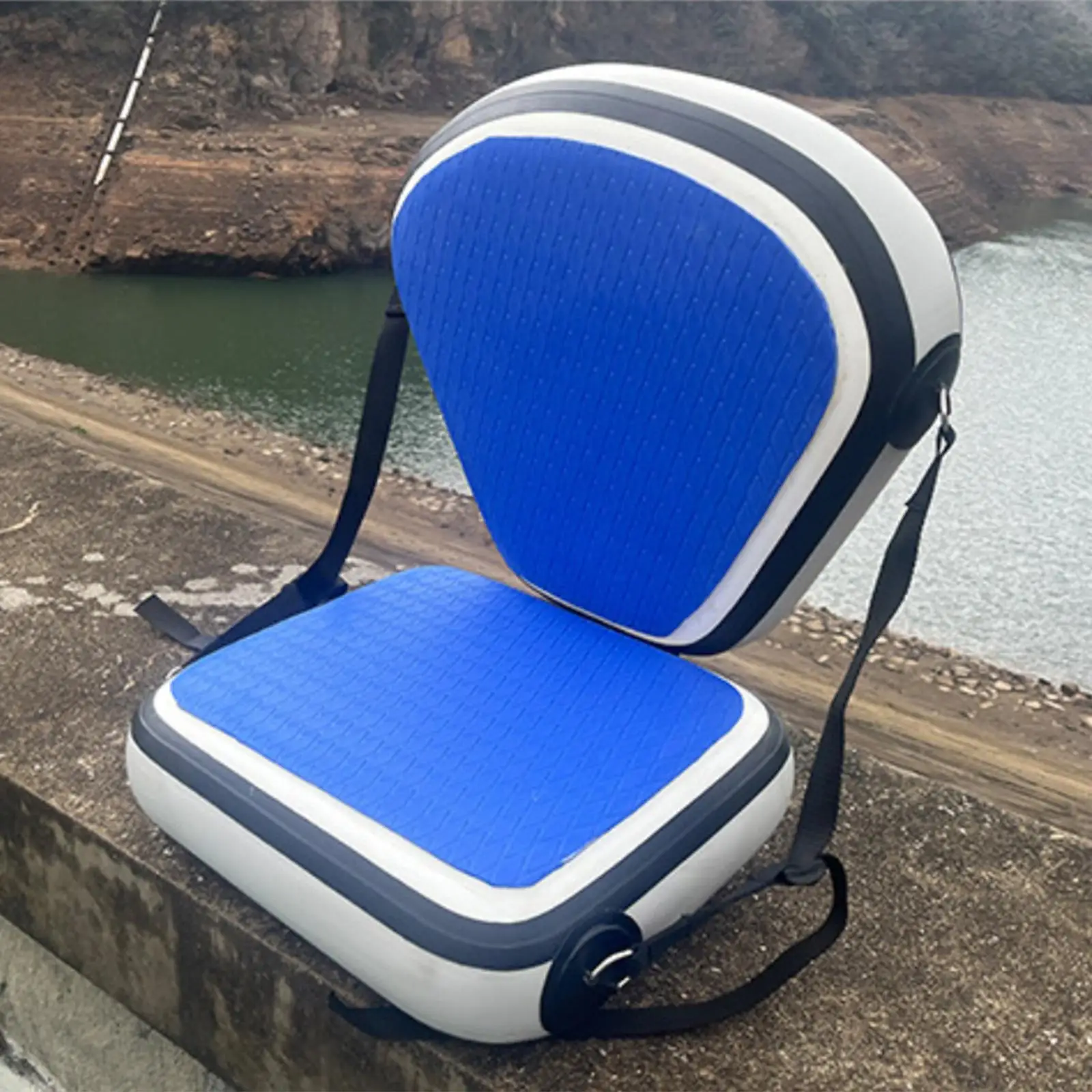 Ergonomic Kayak Seat PVC Material Inflatable Back Support Boat Chair for Fishing Kayak Canoe Rowboat