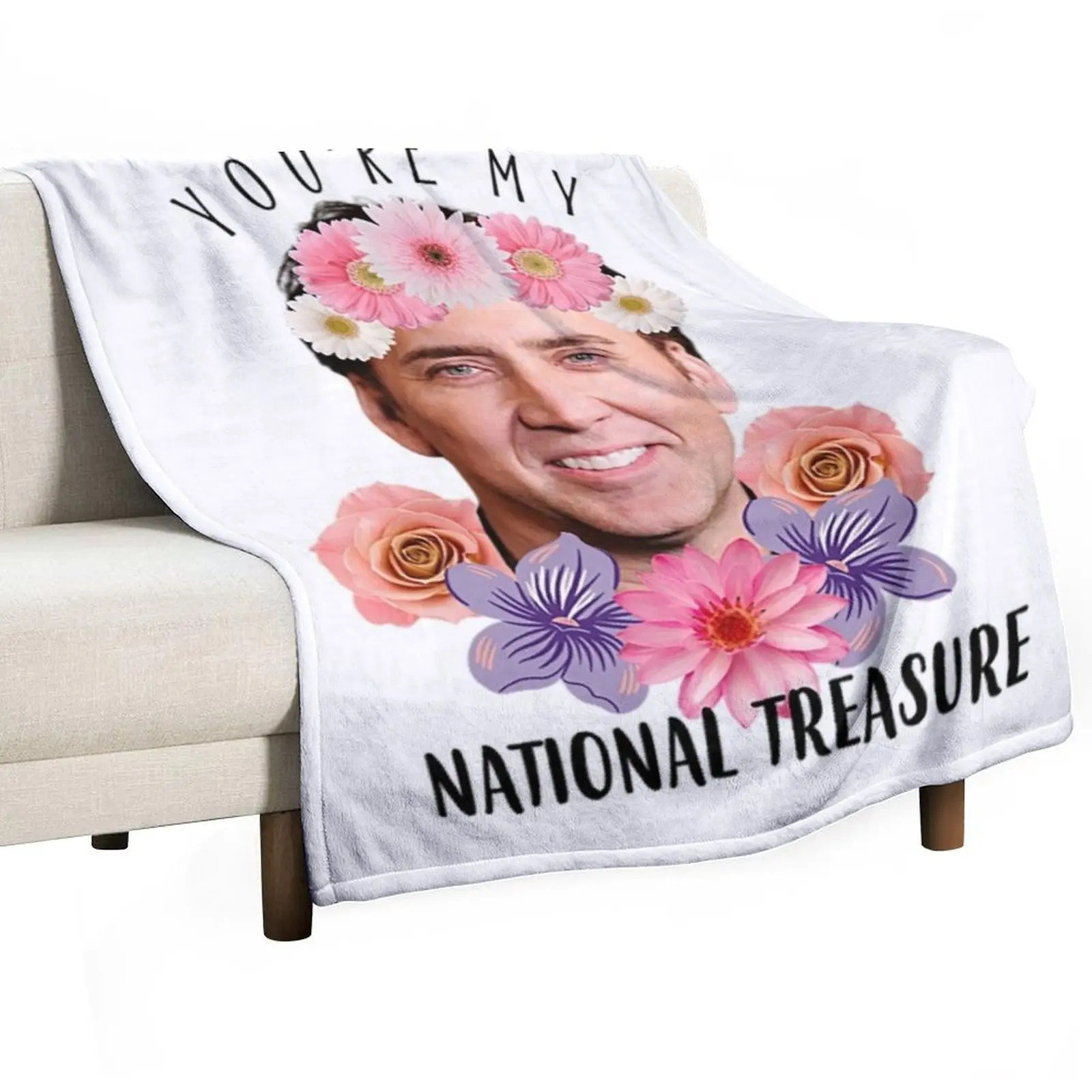National Treasure T-ShirtNicolas Cage You're My National Treasure Funny Throw Blanket warm winter halloween Thins Blankets