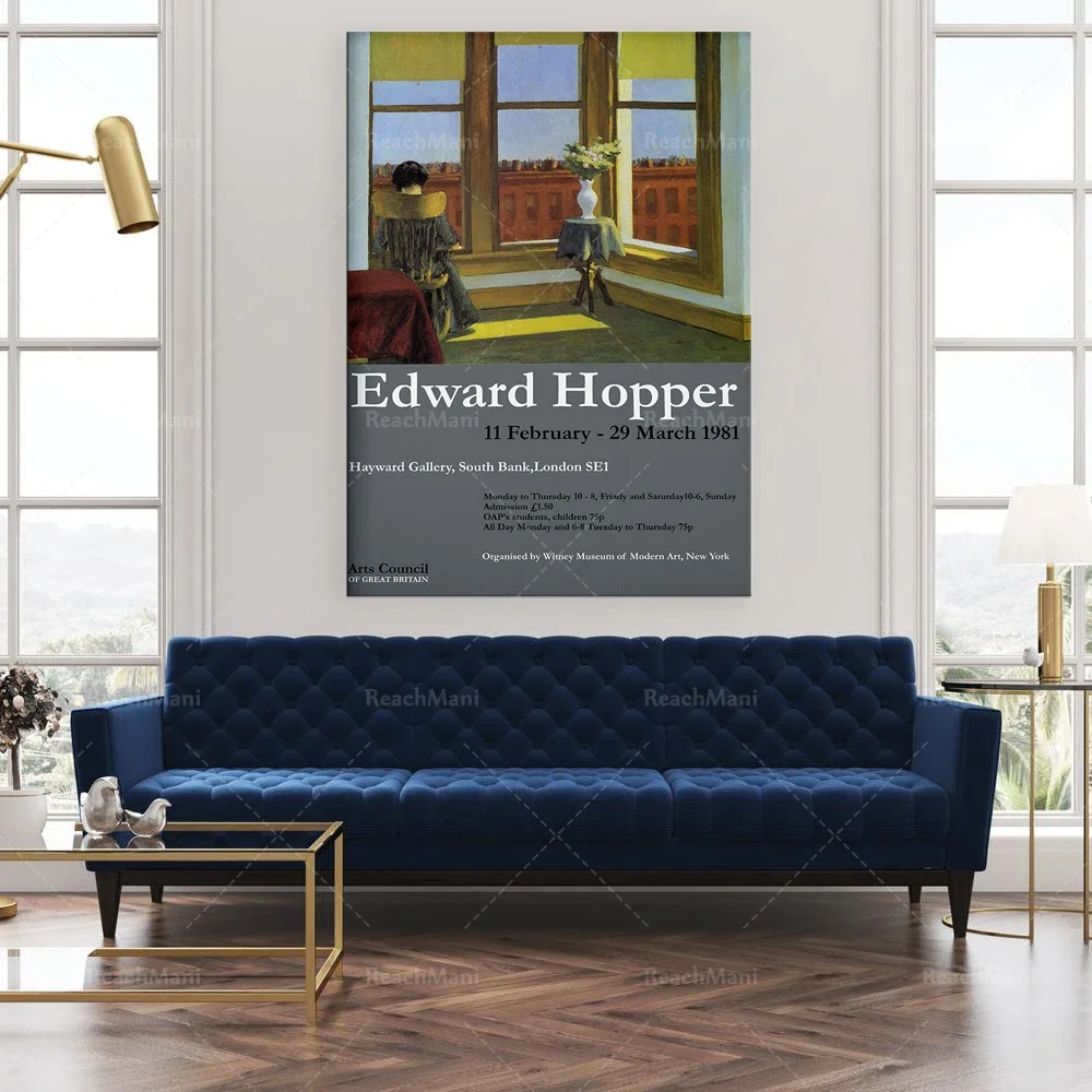 Edward Hopper Print,Hopper Exhibition Poster,Hopper Art Print,American Modernist Art,