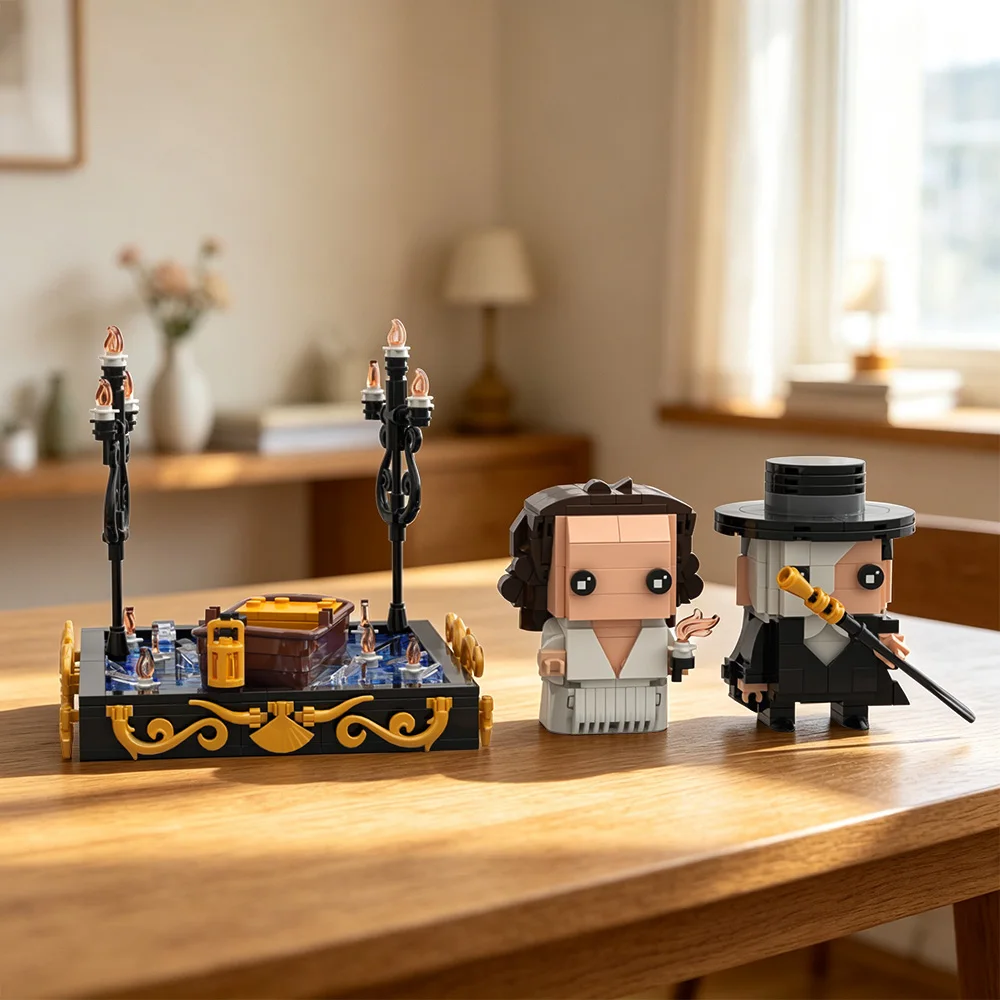 MOC The Phantom of the Opera Building Blocks Kit Phantom and Christine Figure Scene Home Decor Bricks Toys Adult Gift