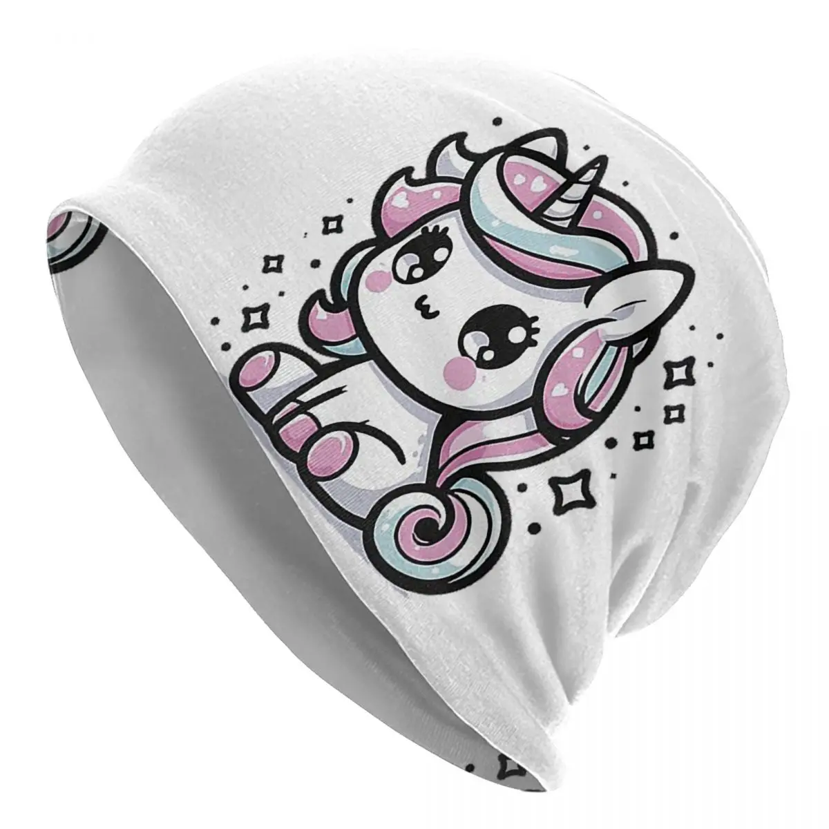 Cute Little Unicorn Kawaii Style Warm Knitted Cap Fashion Bonnet Hat Autumn Winter Outdoor Beanies Hats for Men Women Adult