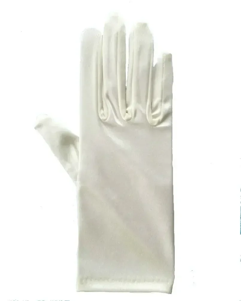 Wrist Length Satin Dressy Bridal Wedding Vintage Costume Party Gloves