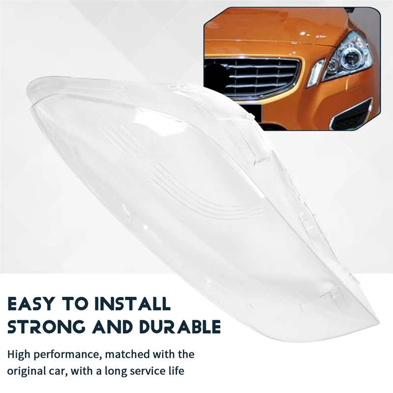 

Для Volvo S60 S60L 2009-2013 крышка передней фары 1 пара абажура корпус фары прозрачное стекло замена линз