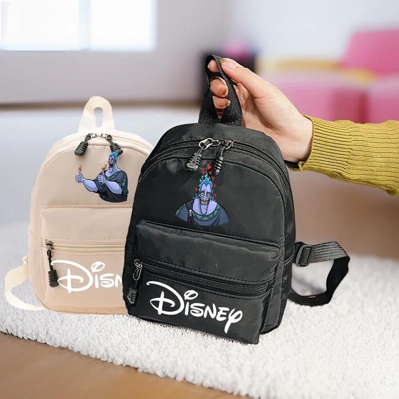 Disney Hercules Hades Mini กระเป๋าเป้สะพายหลังหญิง Casual กระเป๋าเป้สะพายหลังใหม่สุภาพสตรีวัยรุ่นโรงเรียนกระเป๋ากระเป๋าเดินทางหญิงไหล่กระเป๋า