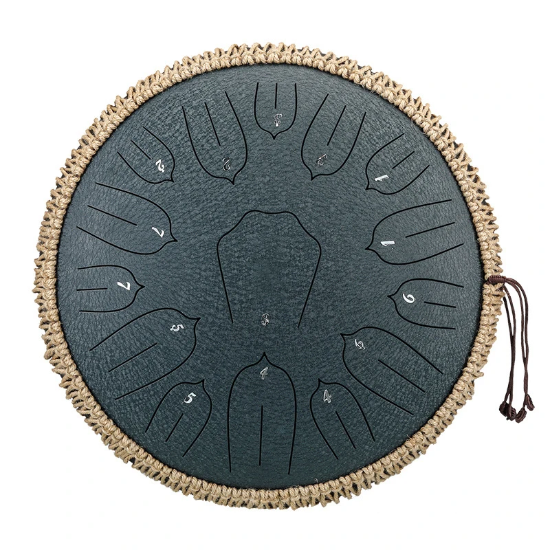 Hluru 12 Inch 11/13 Notes Glucophone Steel Tongue Drum 13 Inch 15 Notes C/D Tone Music Drum Ethereal Drum Percussion Instrument