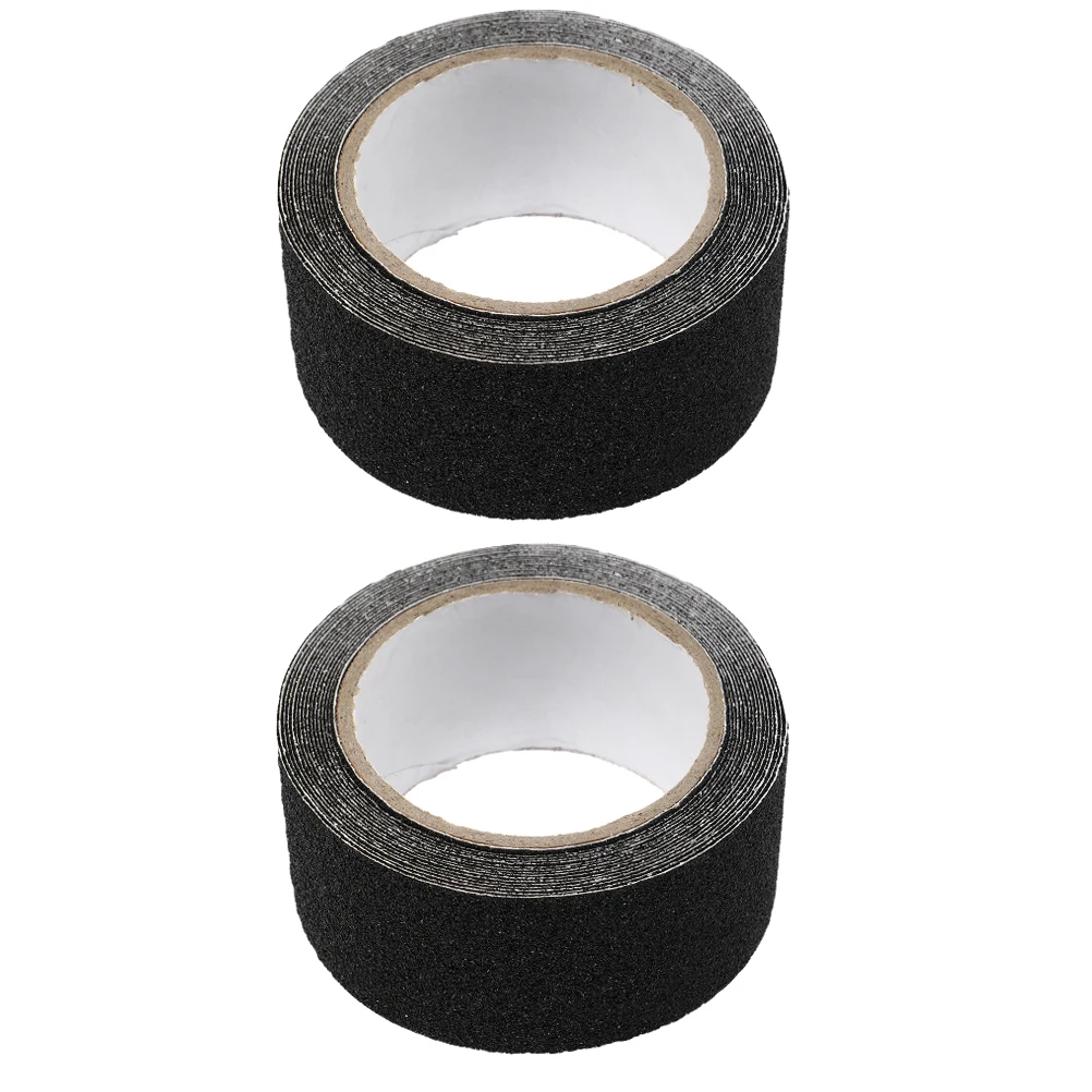 

2 Rolls Anti slip Tread Tape Black Matte Nonslip Adhesive Stairs Traction Outdoor Indoor Stair Shower Floor