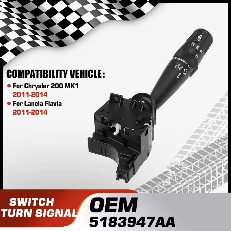 

Многофункциональный комбинированный переключатель указателей поворота для Chrysler 200 MK1 2011-2014, Lancia Flavia 2011-2014, 5183947AA, 5183947AB