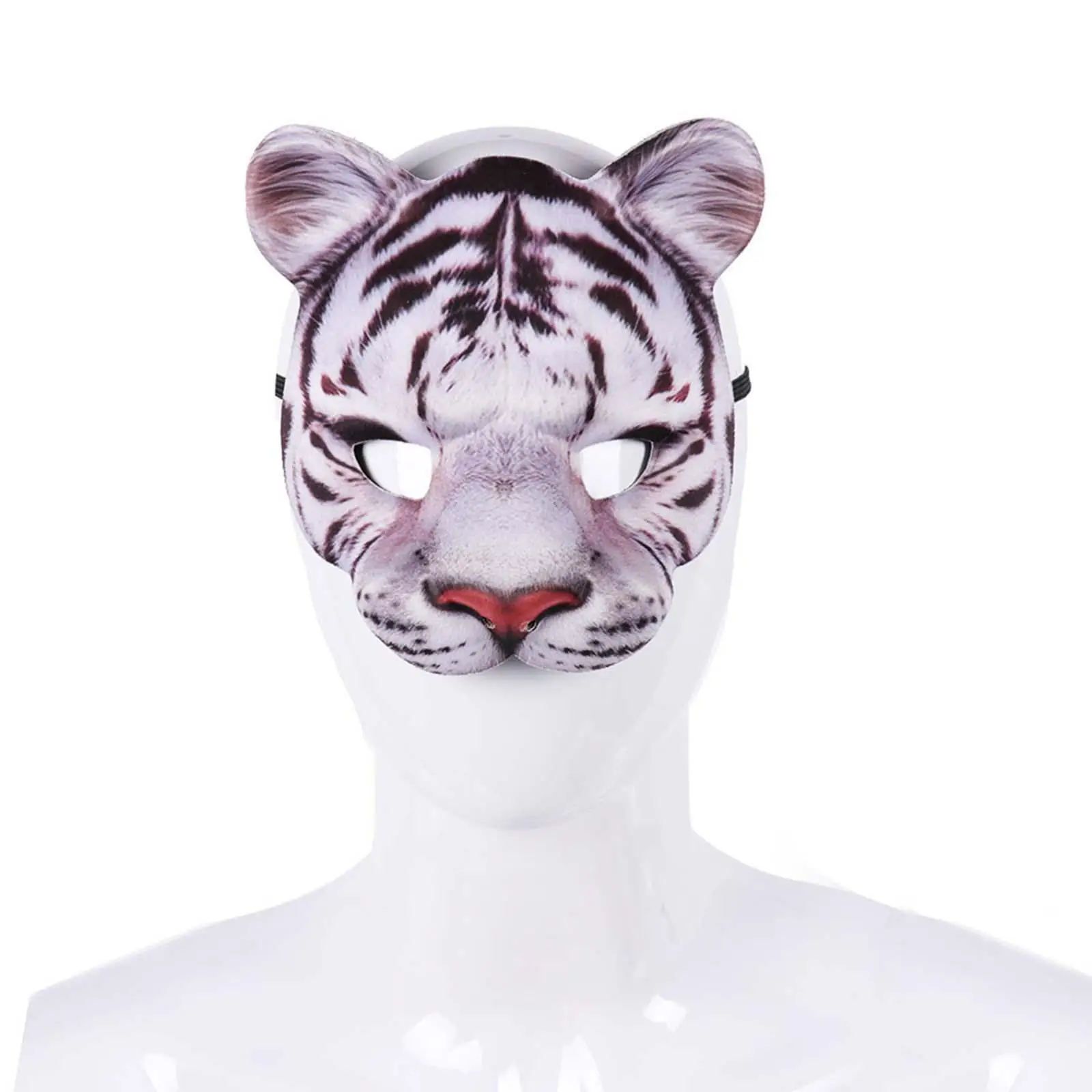 Exquisite Tiger Half Face Costume Accessory for Halloween Parties