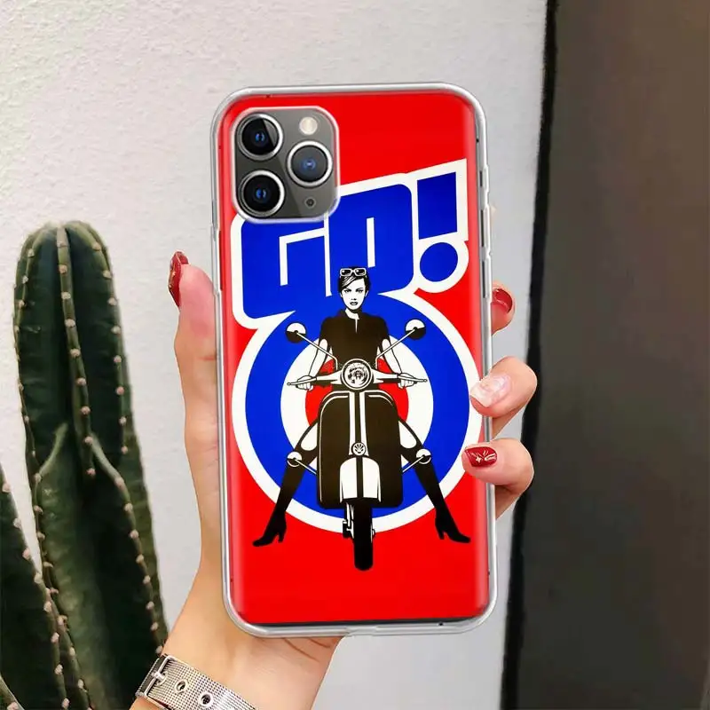 Vespa Scooter Motorcycle For iPhone 16 15 14 13 12 11 Pro Max Phone Case X XS XR 7 Plus Print 8 SE Apple Fundas Cover Coque 11 1