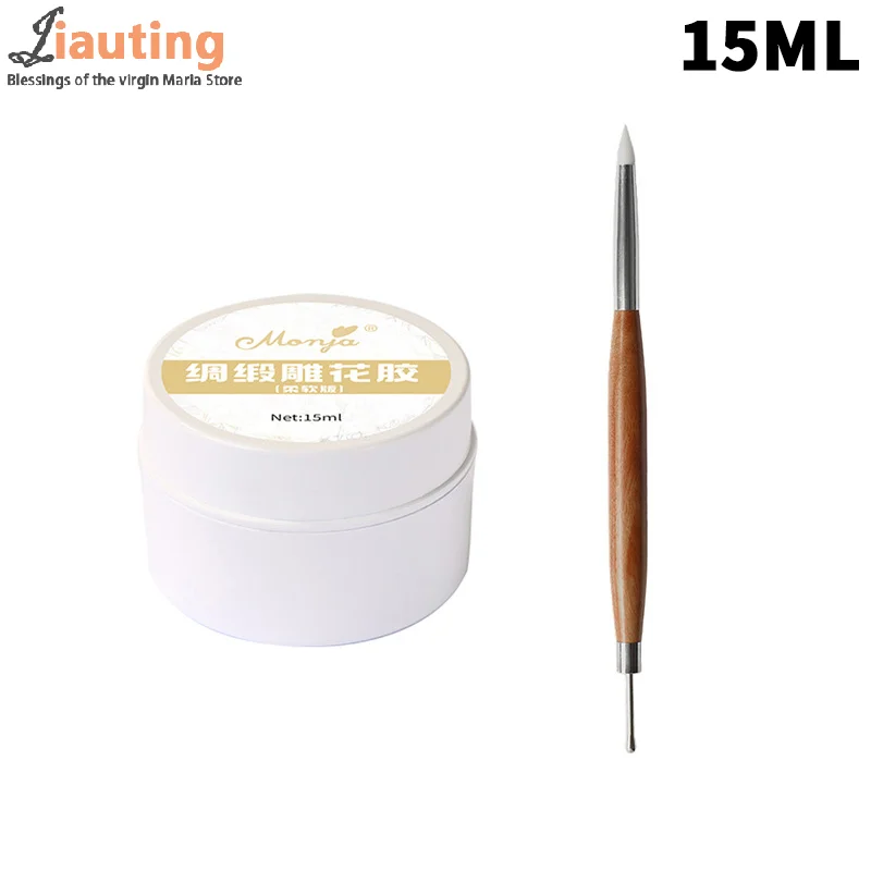 Solid Nail Gel 5/15ML Light Carving Glue Soft Candy Gel For Extension 3D Sculpting Nail UV Glue For Acrylic Tips Nail Salon Use