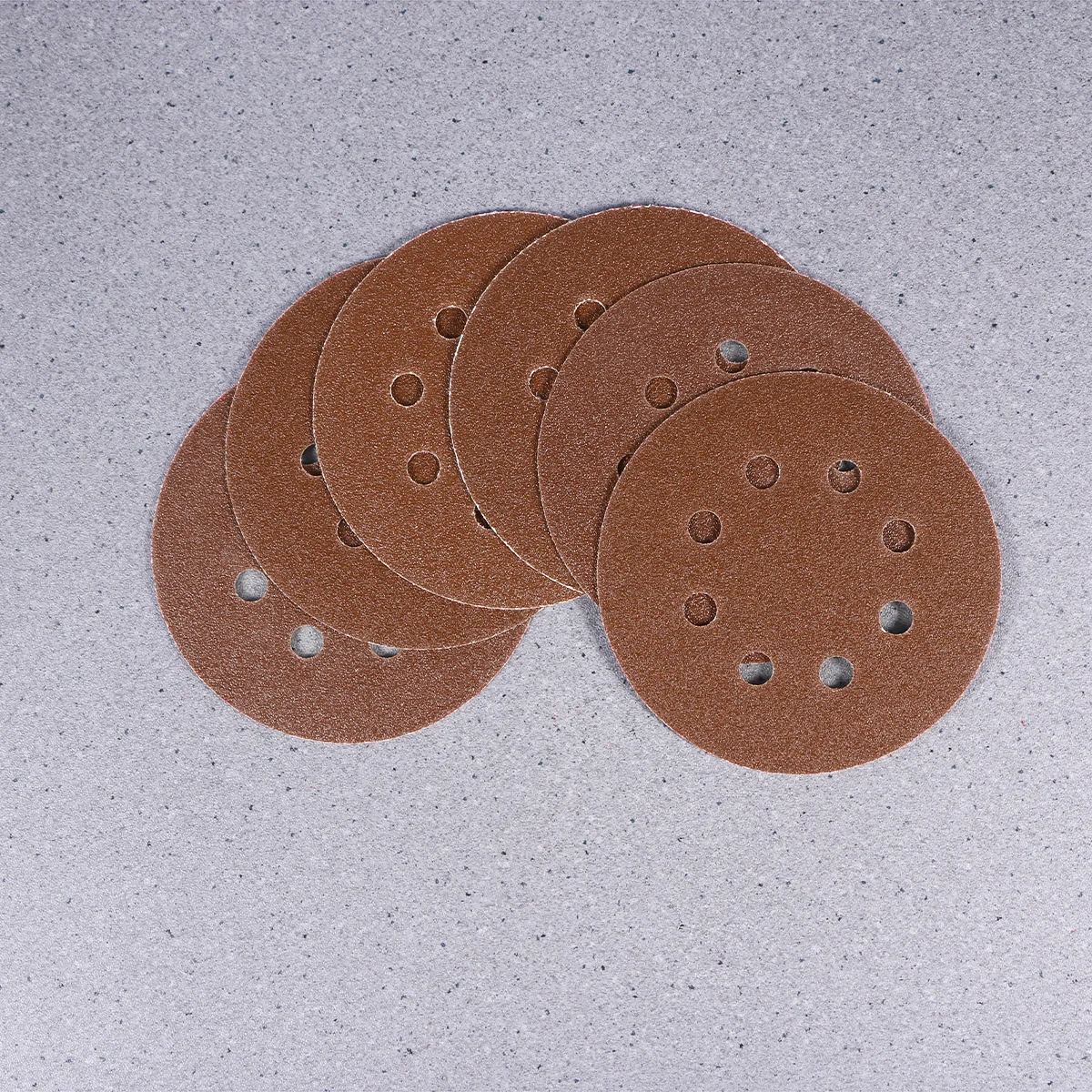 40 Uds discos de lijado con respaldo de gancho y bucle 8 orificios 5 pulgadas 60 80 120 240 grano óxido de aluminio para polvo de LIJADORA Orbital aleatoria
