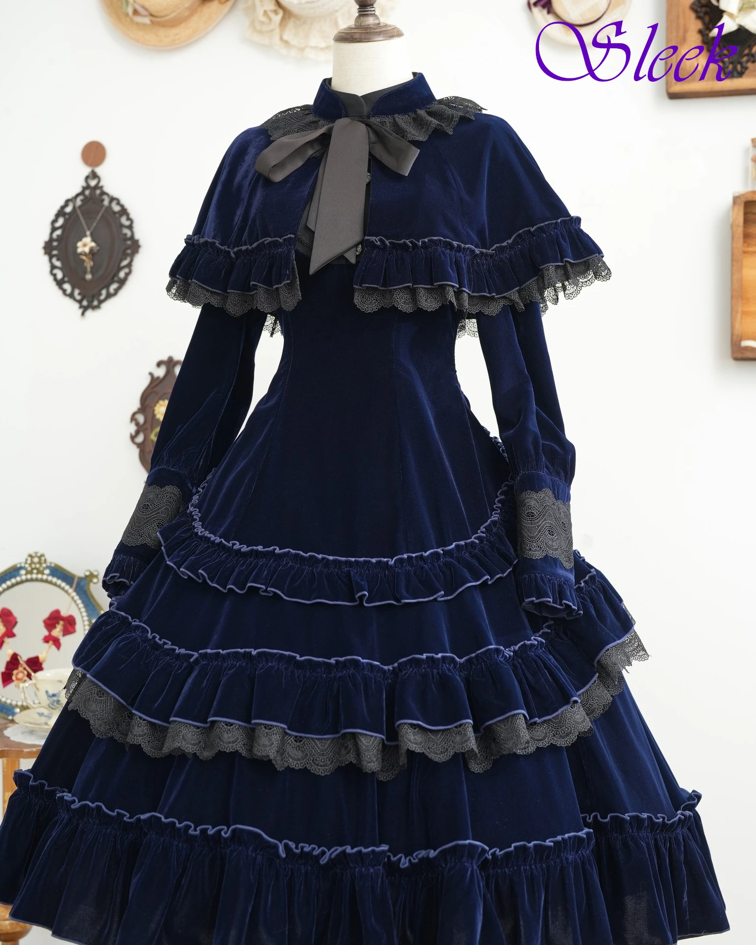 تخصيص ألف خط طاقم الرقبة طويلة الأكمام فستان سهرة أنيق حساسة فساتين المشاهير مزاجه فساتين مناسبة مخصصة