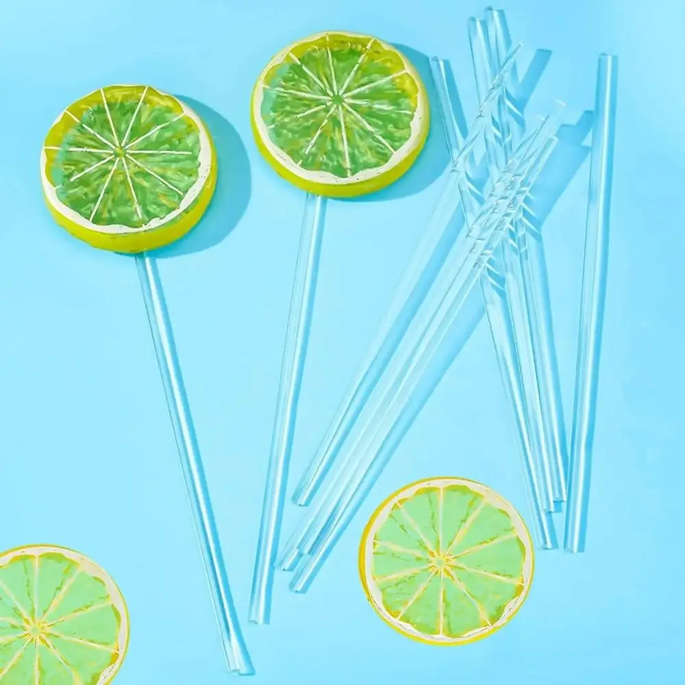 50Pcs Transparent Lollipop Sticks Acrylic Candy Chocolate Stirring Rod Baking Cakes Topper Tools Candy Bar Cake Sticks