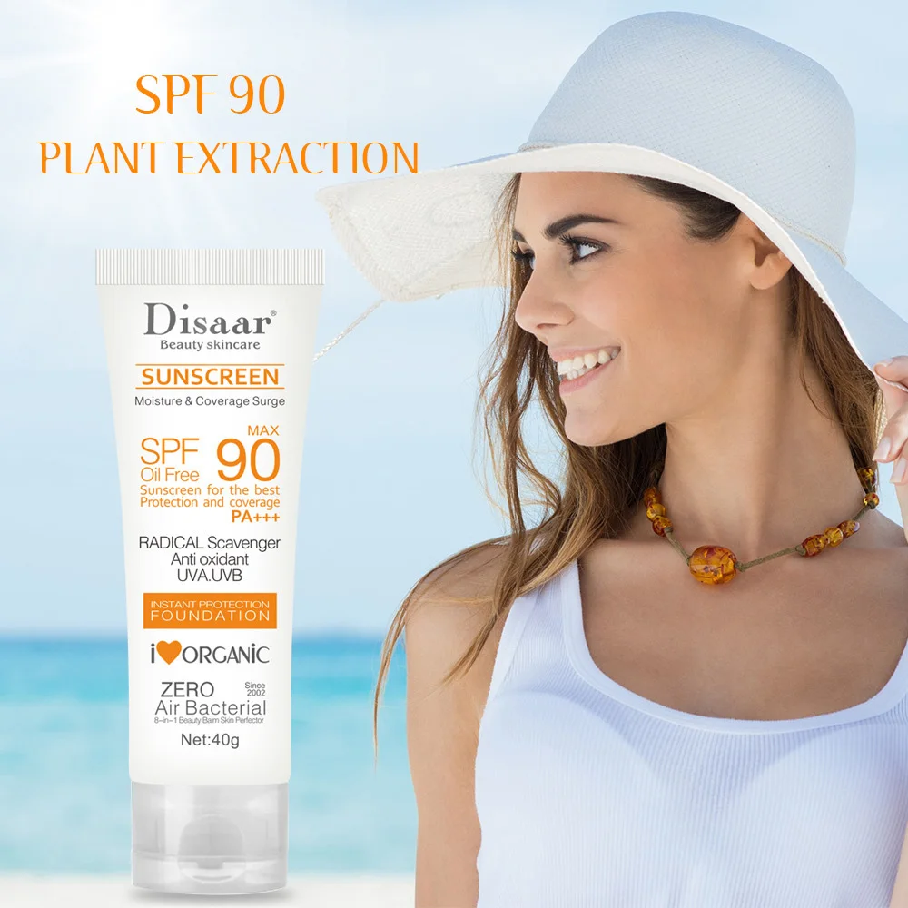 واقي من الشمس SPF90 + UV حماية من الإشعاع Lsolation تبييض ترطيب اشراق الوجه الجسم الأسلحة الفخذين Sunblock العناية بالبشرة