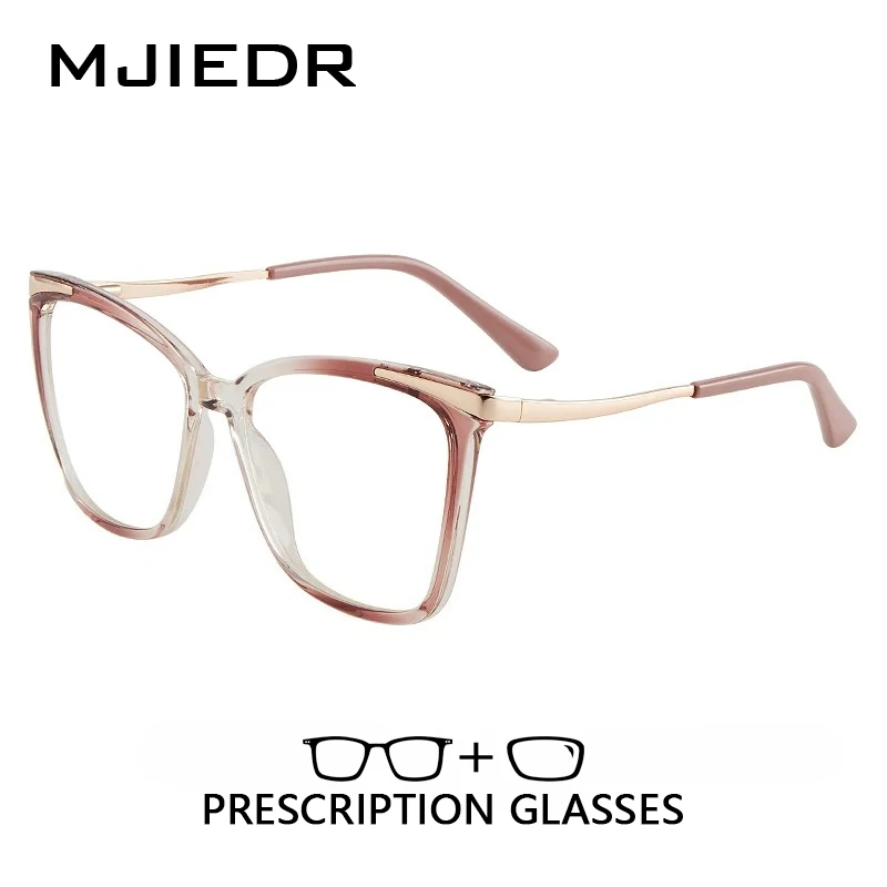

MJIEDR Fashion Butterfly Cat Eye Optical Prescription Glasses Woman Handmade Acetate Photochromic Myopia Eyeglasses