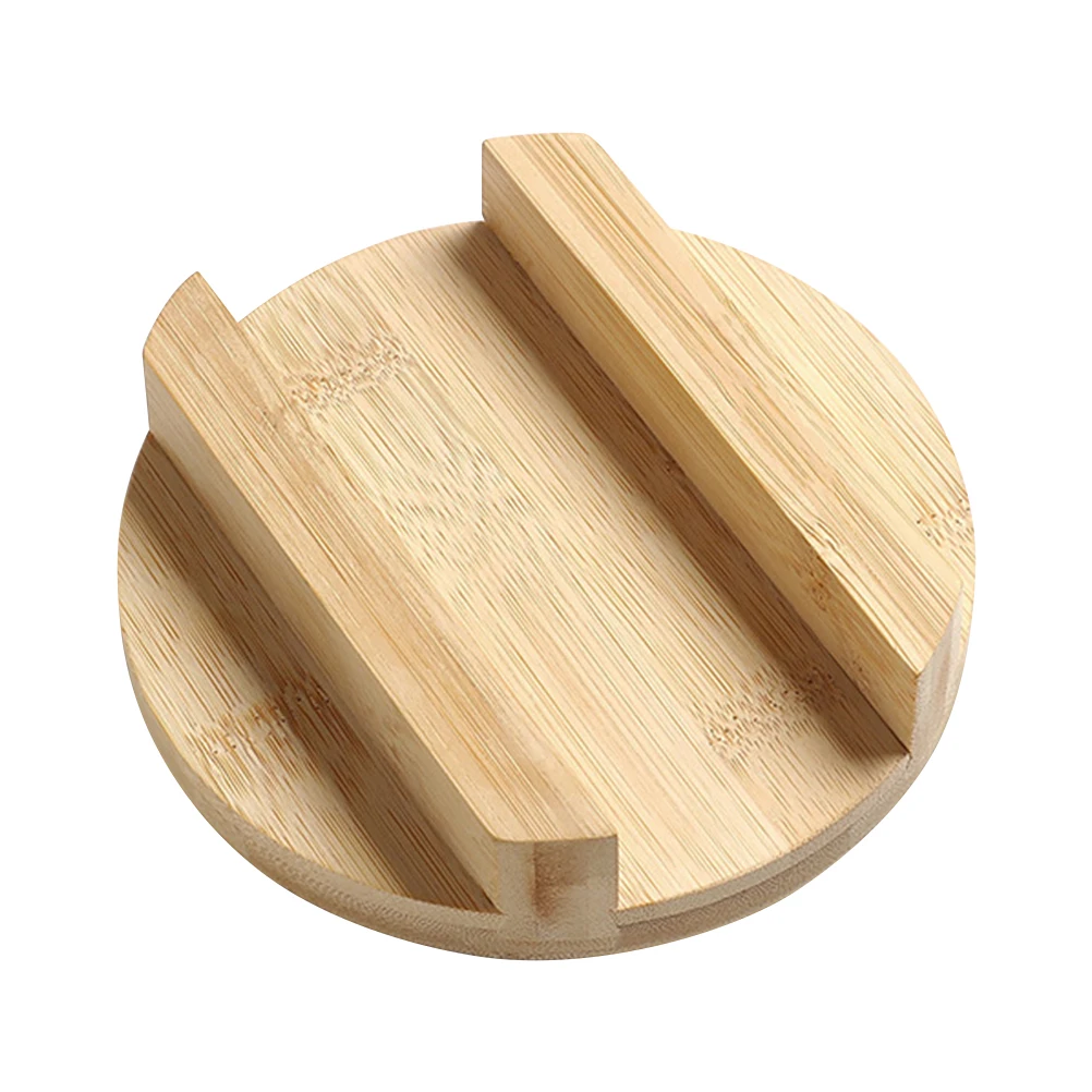 

Cover Frying Pan Lid Bamboo Camping Kitchenware Wok Lid Waterproof Corrosion-Resistant For Camping Outdoor Kitchenware