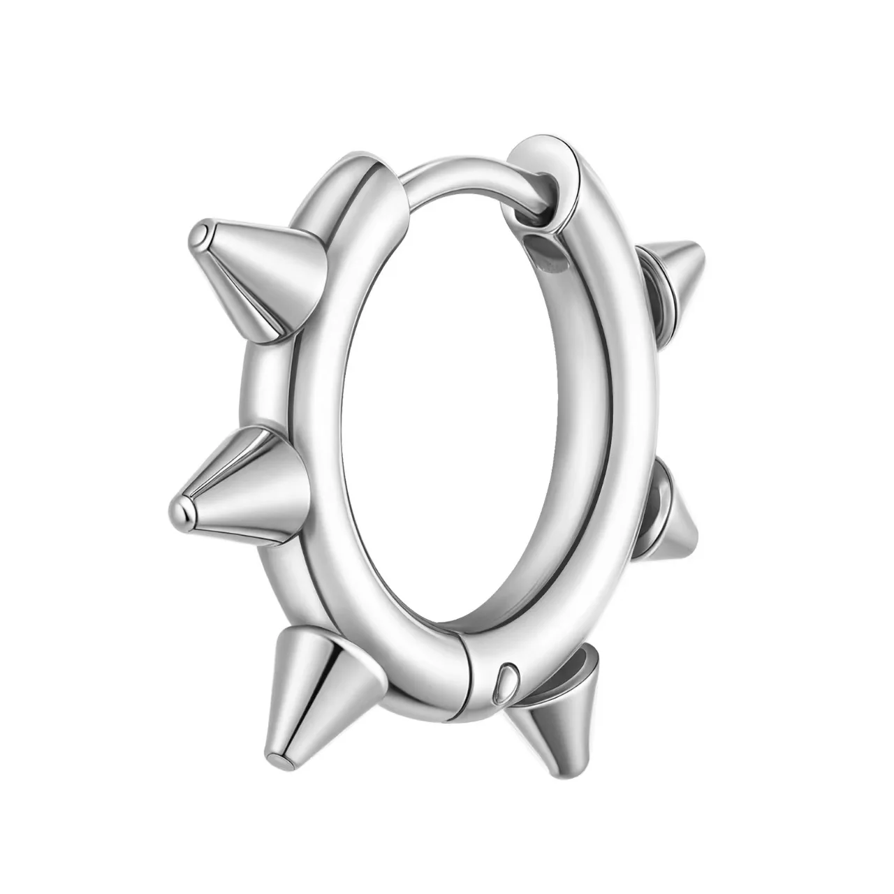 

Punk Stainless Steel Earrings Ear Studs Spike Rivet Hoop Gothic Women Men Earring Jewelry Gifts