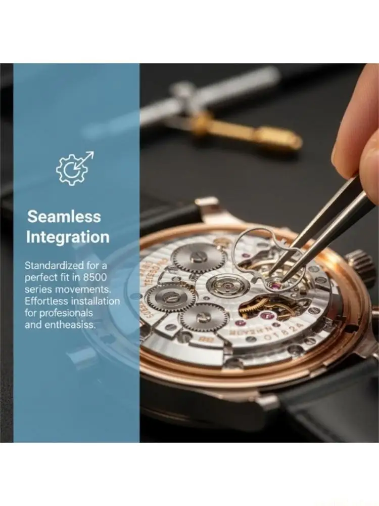 D0AB Mechanical Watch Repair Hour Wheel Spring, Metal Double-Layer Wheel Tension Component with Locating Tabs for 8500 8501 8601