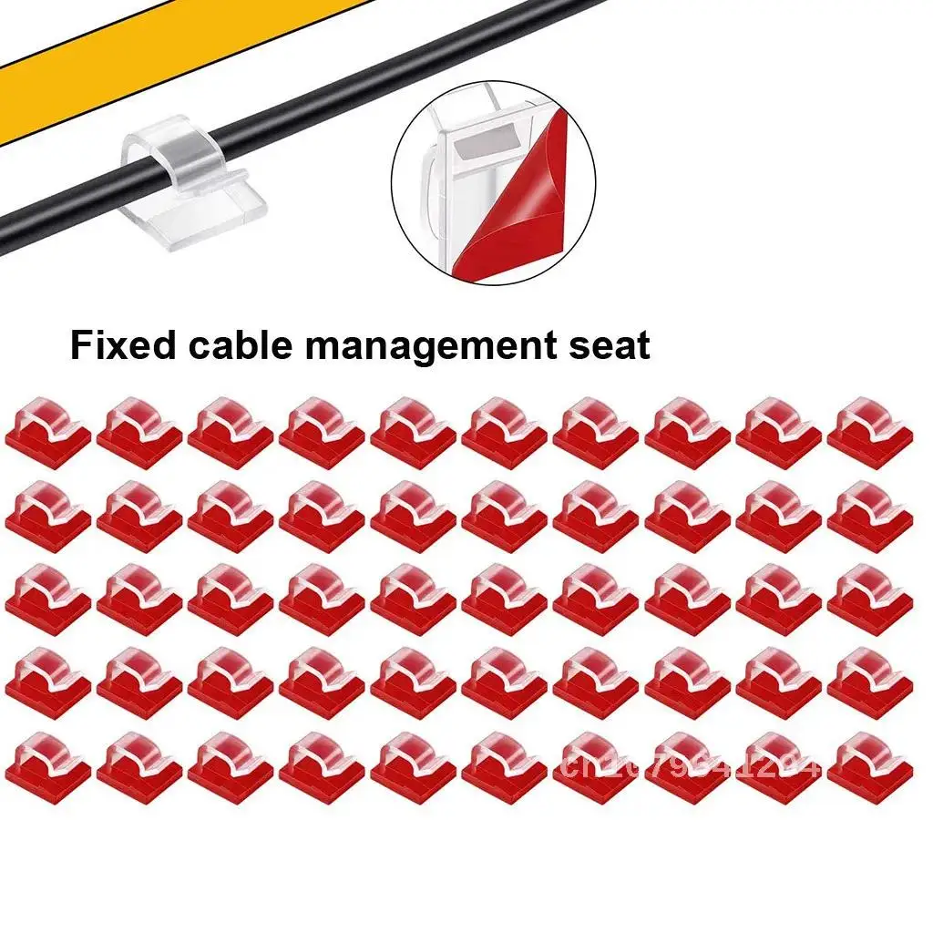 

20/50 шт., самоклеящиеся кабельные зажимы