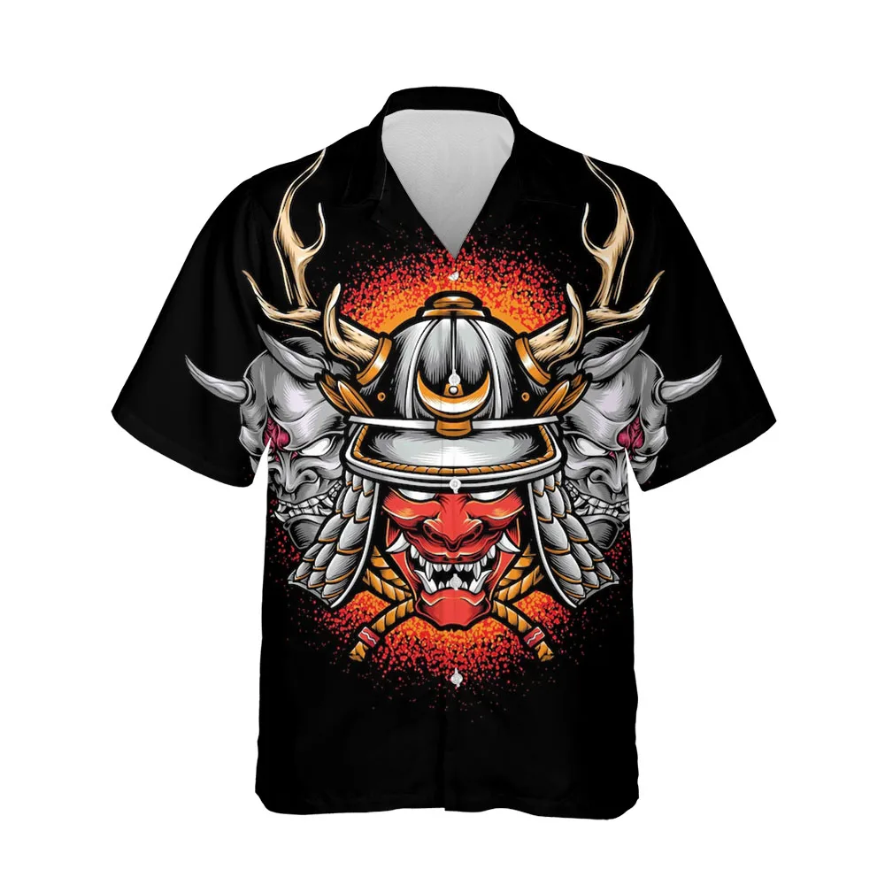 

Jumeast 3D Gothic Clothes Shirts Halloween Festival Clothing Streetwear Breathable Skull Men Shirt Loose Comfortable Blouses