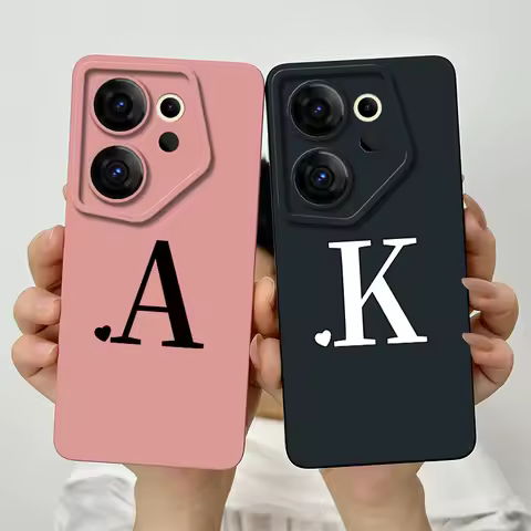 For Tecno Camon 20 Premier 5G Case Cute Letters Shockproof Liquid Soft Silicone Back Cover For Camon20 Premier CK9n Fundas Coque