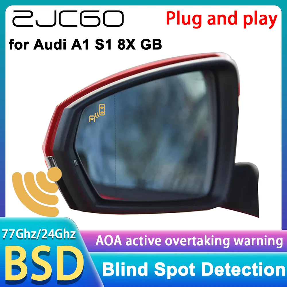 

ZJCGO for Audi A1 S1 8X GB 2010-2025 Side Assist 77GHz Radar Detector BSD Blind Spot Detection Assist Monitoring Accessories Kit