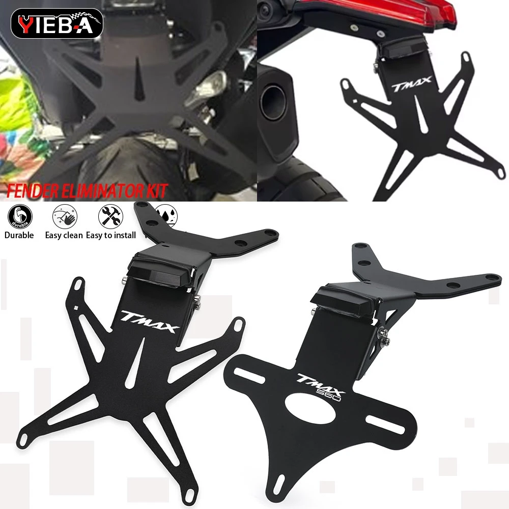 

For YAMAHA T-MAX 560 TMAX 560 Tech Max 2022 2023 2024 2025 TMAX560 Motorcycle Rear License Plate Light Hugger Mudguard Bracket
