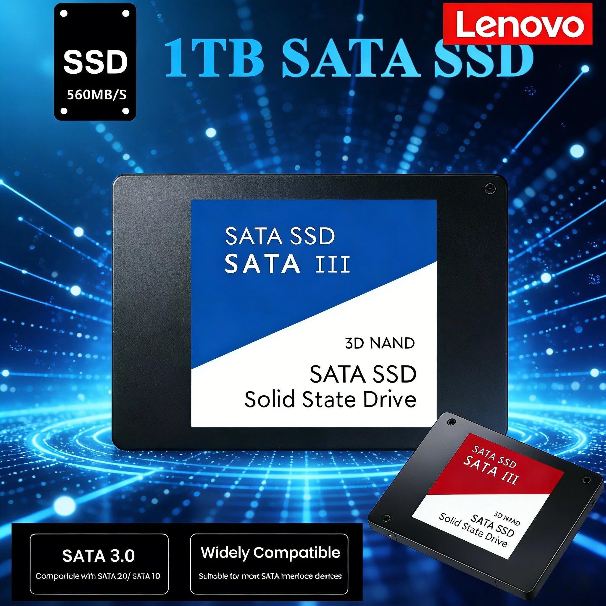 

Lenovo For Internal Hard Drive 4TB SSD Sata3 Interface External Hard DiskPortable High Speed Solid State Drive For Laptop