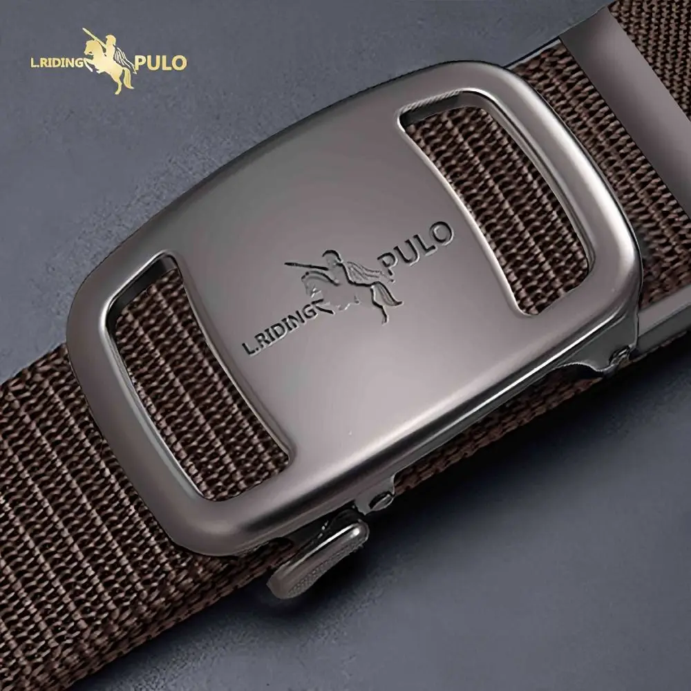 Men Luxury Brand Nylon Braided Belt Simple Wild Style Business Casual Automatic Buckle Waistband Canvas Strap