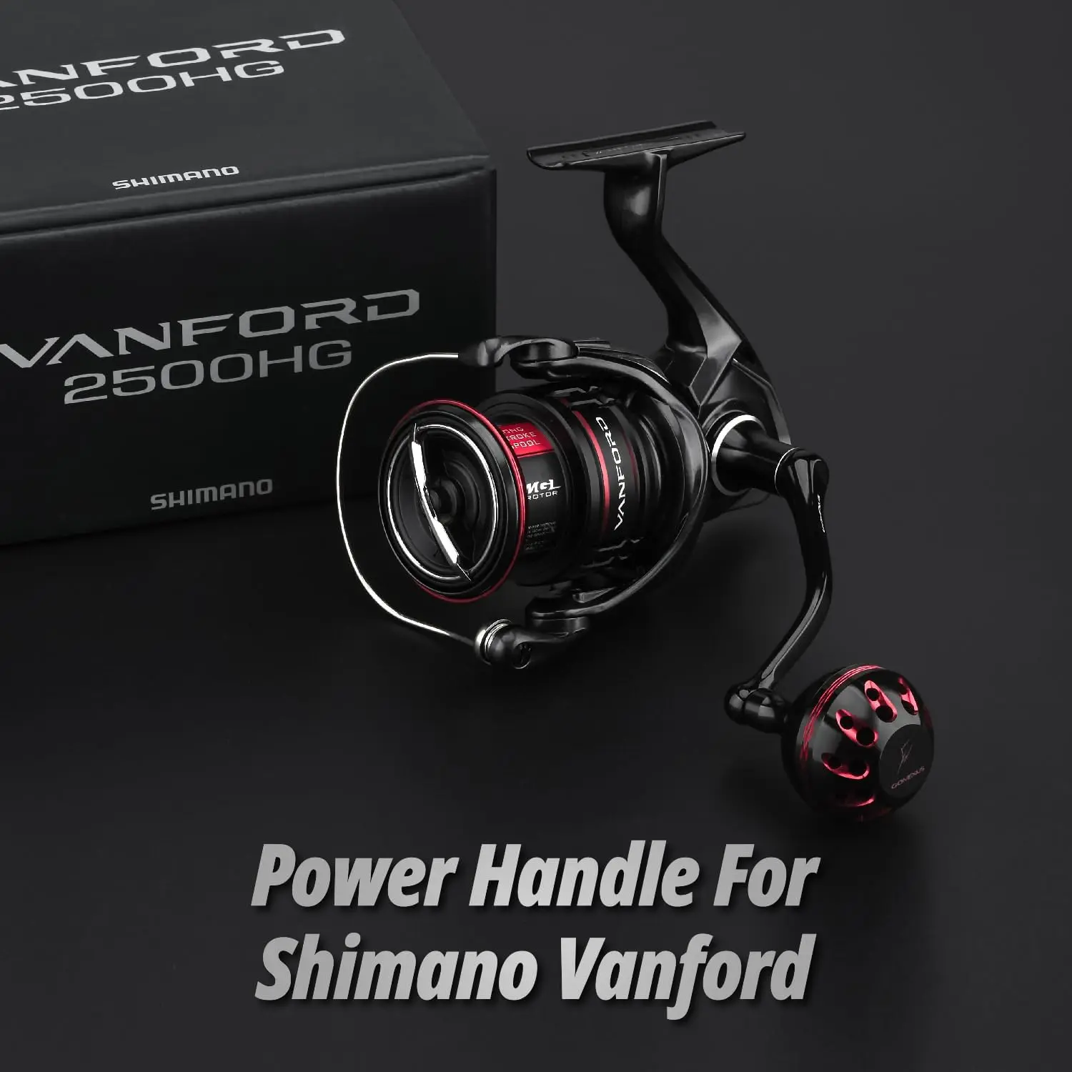 GOMEXUS Power Handle for Shimano Stradic FL FM Stella Vanford Vanquish Nasci Twinpower 1000-5000 Spinning Reel Handle