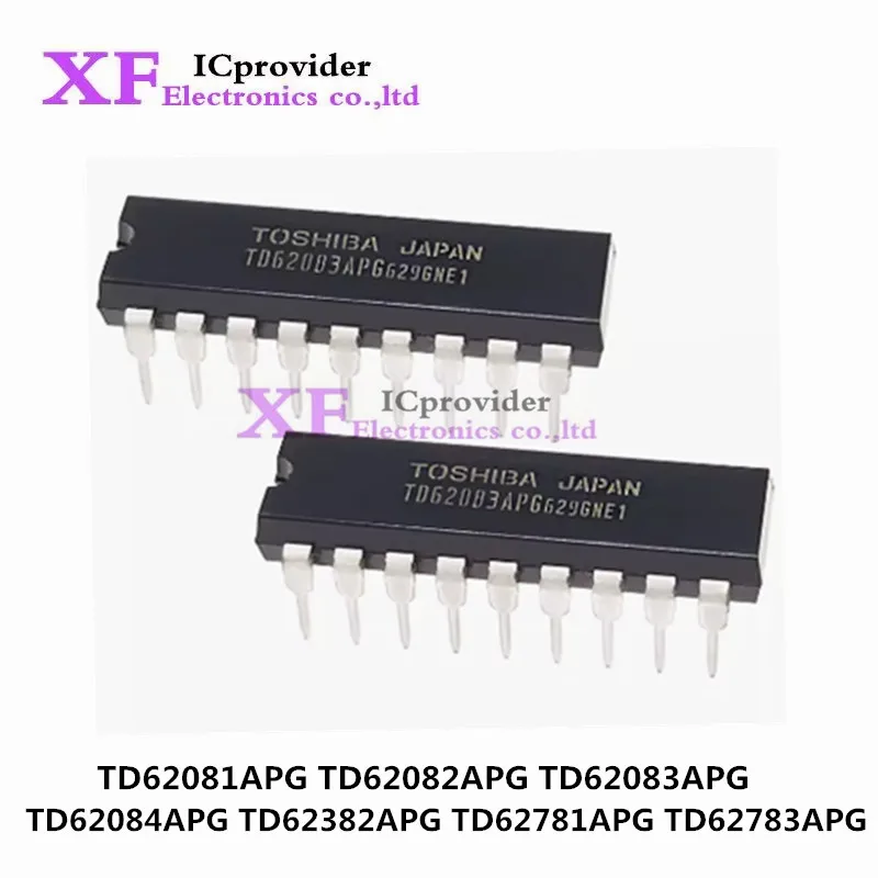 10Pcs TD62081APG TD62082APG TD62083APG TD62084APG TD62382APG TD62781APG TD62783APG DIP-18  Chip