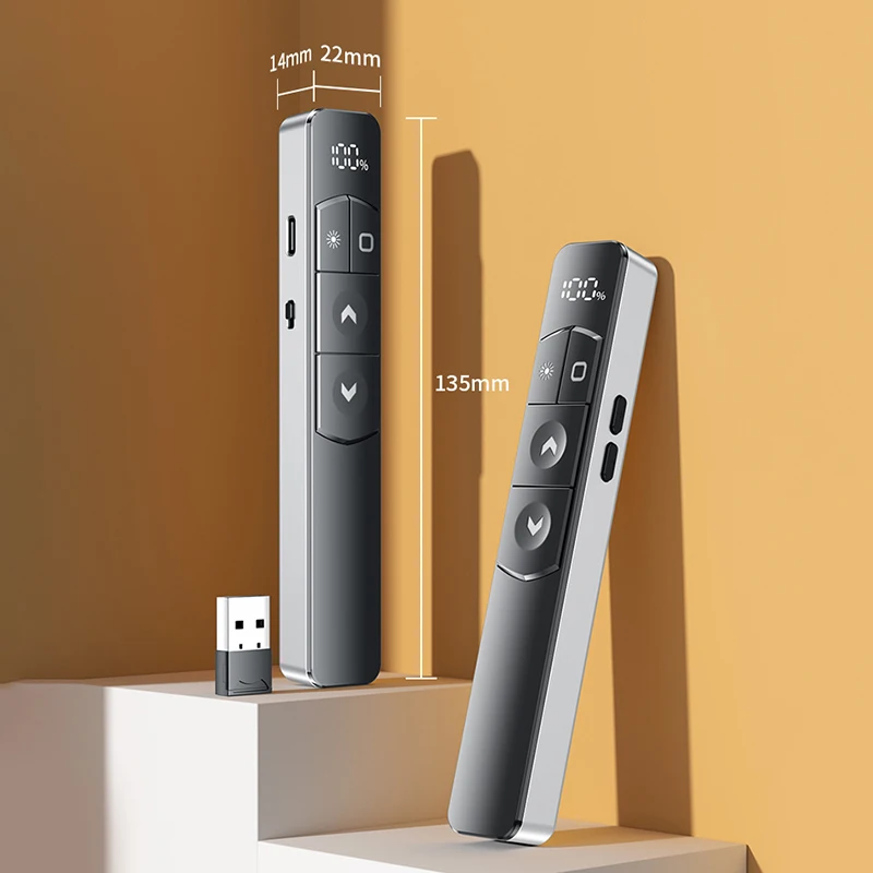 Description Picture 6 of itemWireless Presenter Remote Control Red Laser Page Pen 2.4GHz USB Projector Turning Pen For PPT PowerPoint Presentation Office