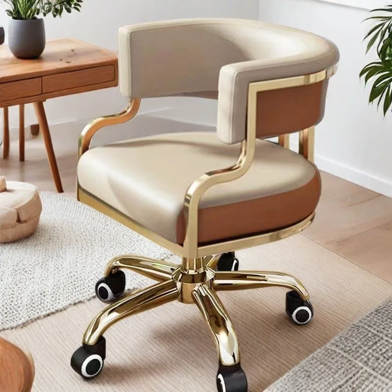 Light luxury mahjong chair, computer chair, home study chair, hotel nail art , makeup , swivel seat 360 degrees